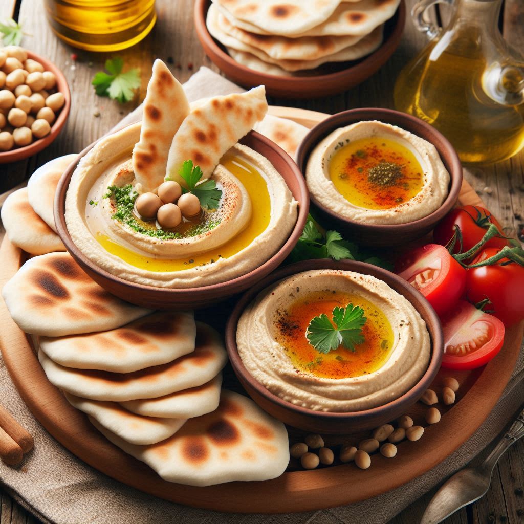 Hummus and Pita Platter