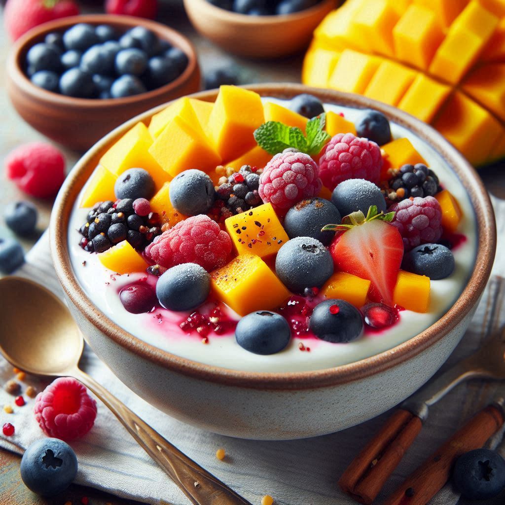 Mango Berry Yogurt Bowl